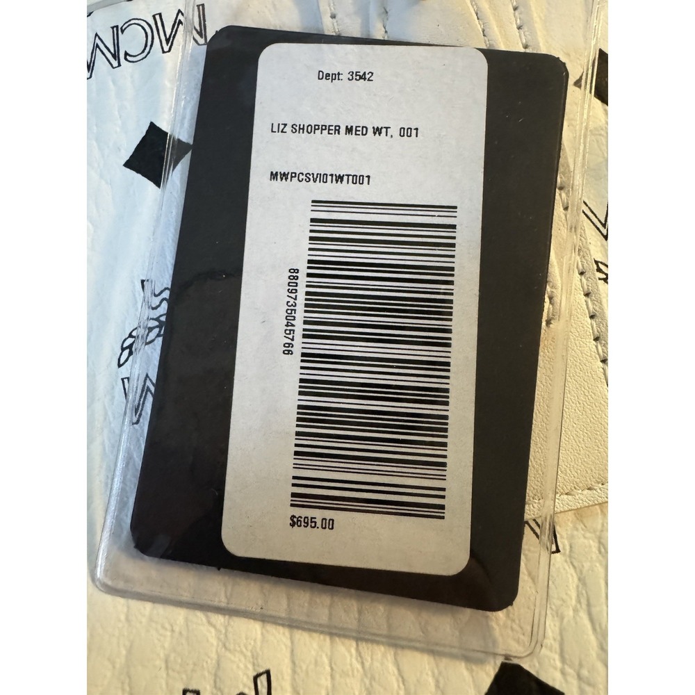 White Reversible MCM Liz Shopper In Medium Visetos - Picture 16 of 16